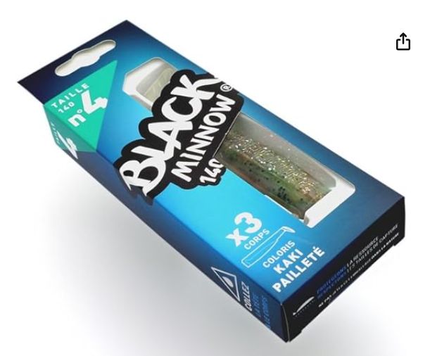 FIIISH  BLACK MINNOW 140 3 CORPI N4 COLOR KAKI PAILLETE
