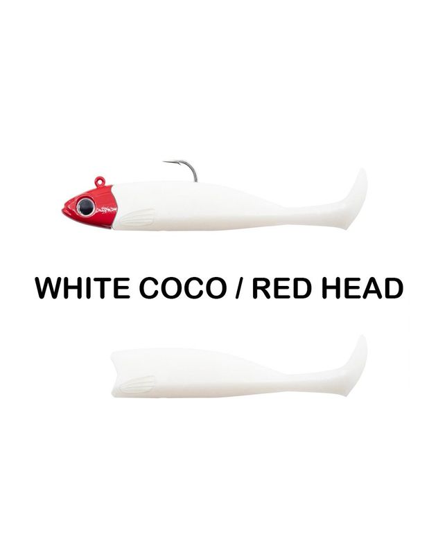 FIIISH MASTER SHAD n°4 100mm 8g WHITE COCO/RED
