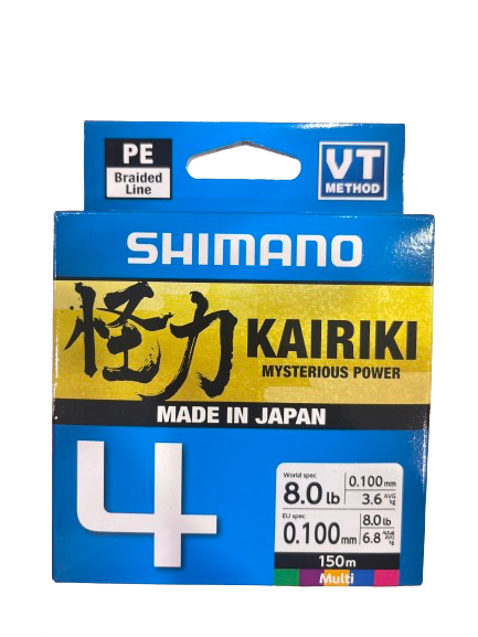 SHIMANO KAIRIKI 4, 40.0lb 0.280mm 18.1kg 150m MULTICOLOR SHIMANO KAIRIKI 4, 40.0lb 0.280mm 18.1kg 150m MULTICOLOR