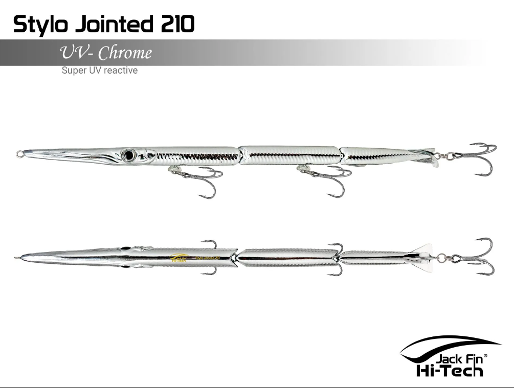 JACK FIN STYLO JOINTED 210 uv chrome