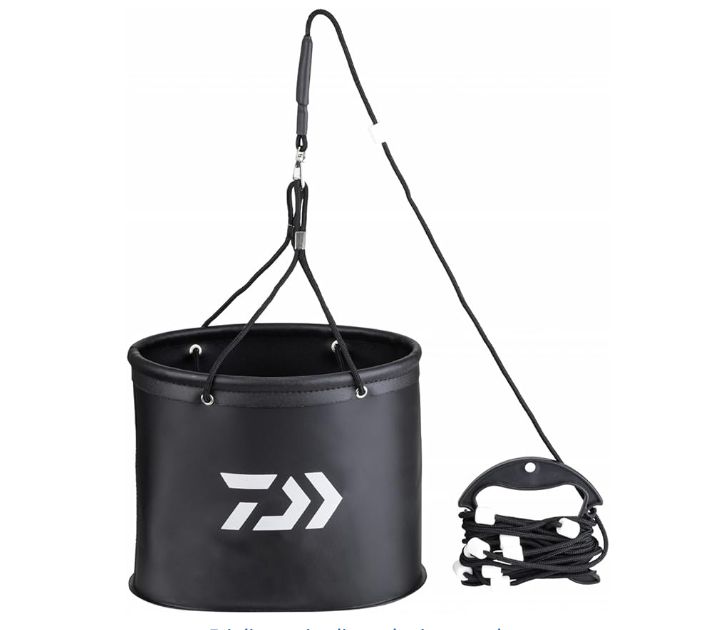 DAIWA Eva - Pattumiera pieghevole con corda, 23 x 20 cm DAIWA Eva - Pattumiera pieghevole con corda, 23 x 20 cm