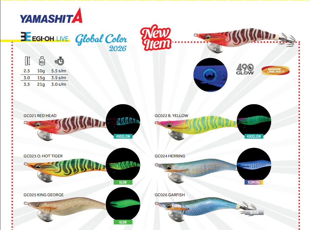 YAMASHITA Egi Oh Live Global Color 15gr 3.0 NEW GC025