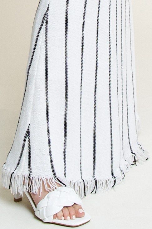 Linen Fringe Skirt