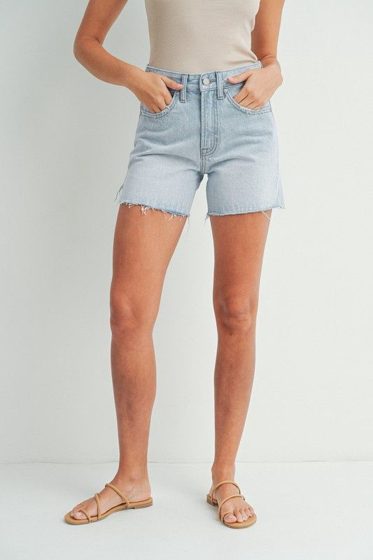 High Rise Side Slit Short