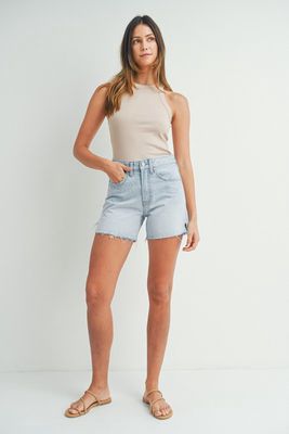 High Rise Side Slit Short