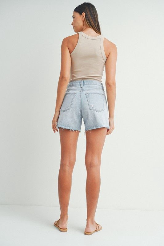 High Rise Side Slit Short