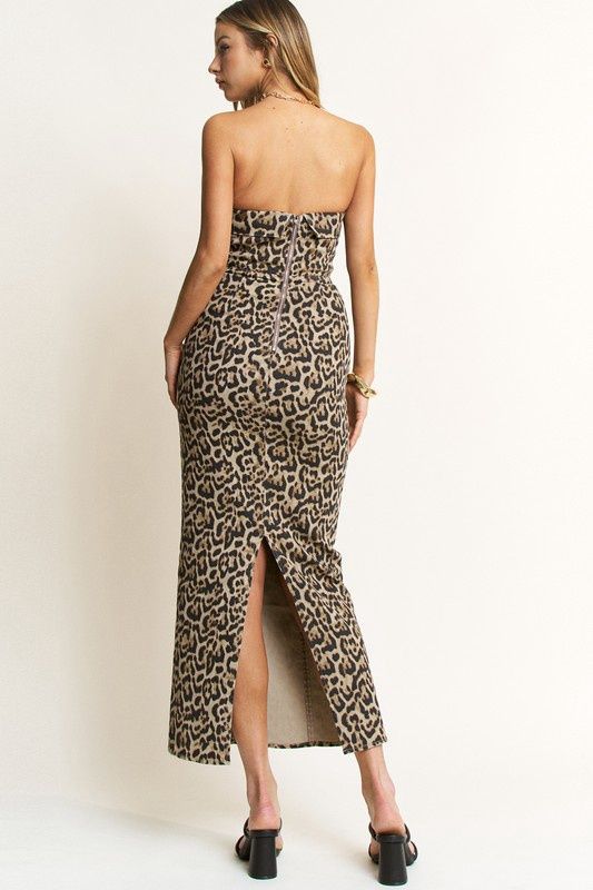 Leopard Jean Midi Dress