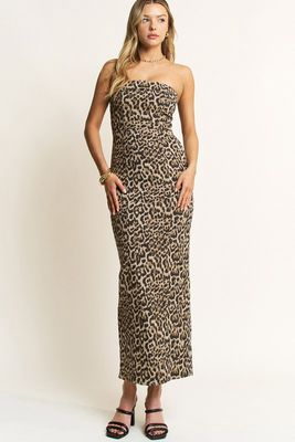 Leopard Jean Midi Dress