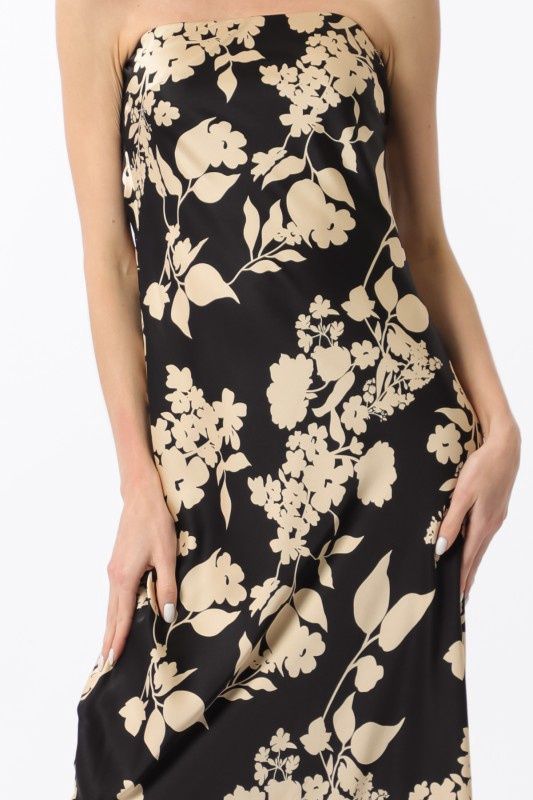 Flower Tube Cowl Back Dress