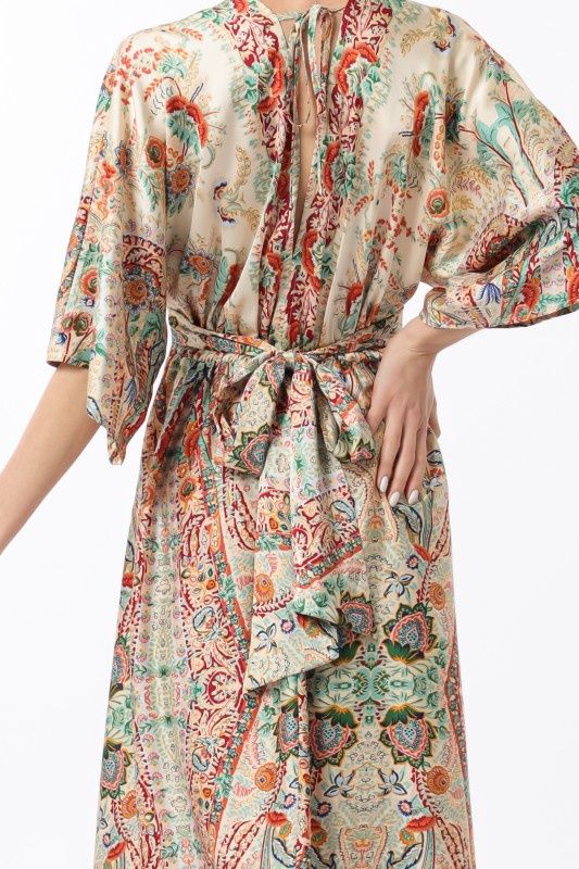 Paisley Kimono Sleeve Maxi