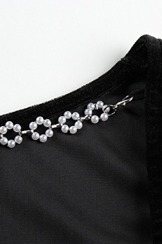 Pearl Strap Mini Dress