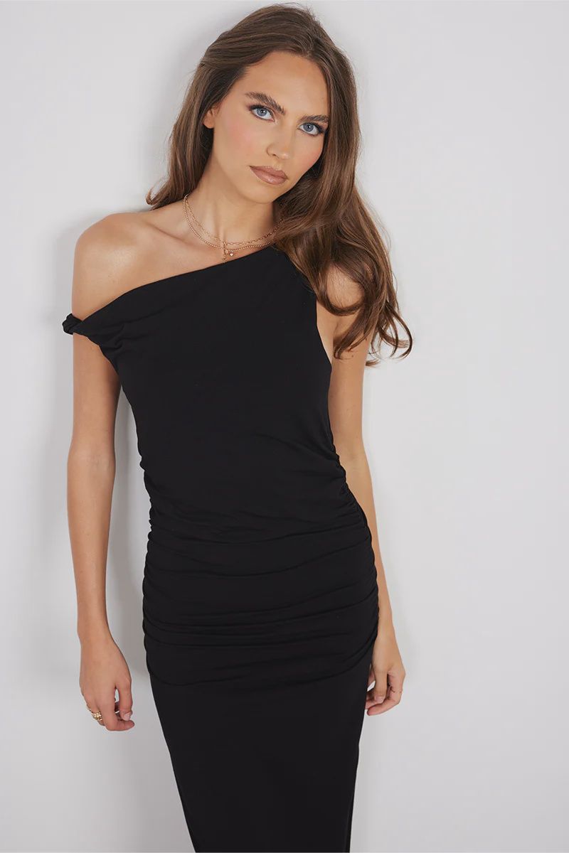 Twist Off Shoulder Dress