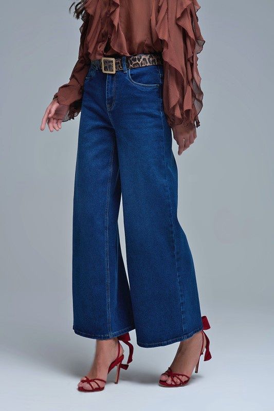 Wide Leg Stretch Jeans
