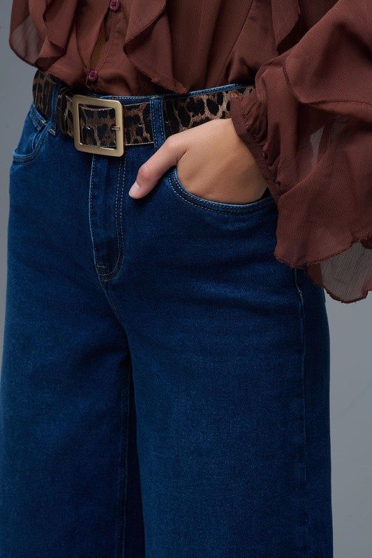 Wide Leg Stretch Jeans
