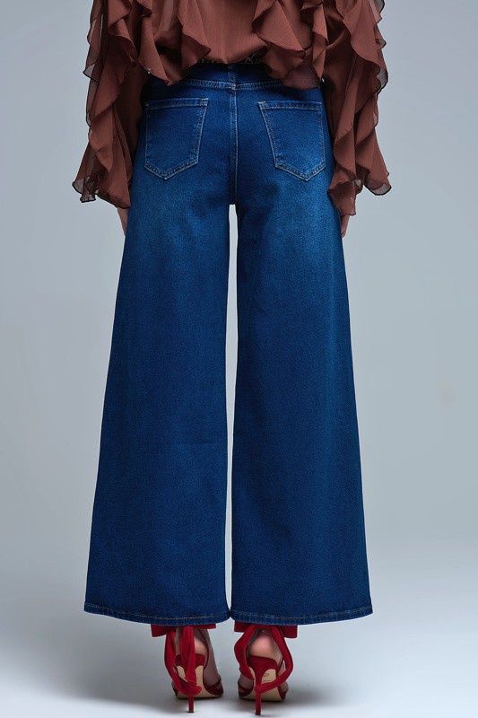 Wide Leg Stretch Jeans