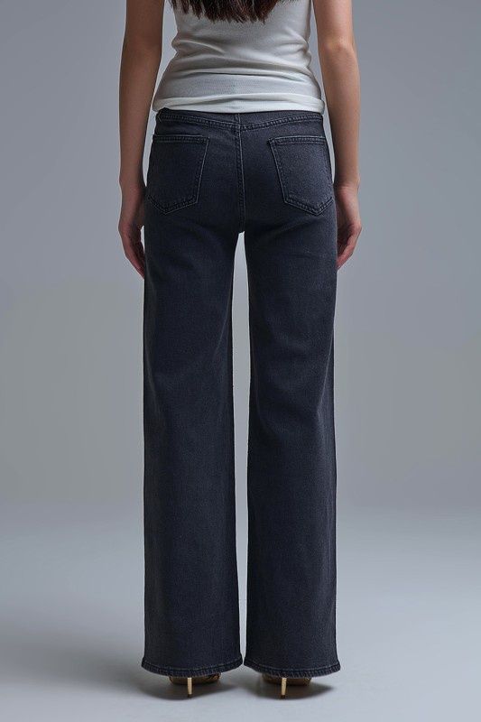 Leopard Print Black Jean