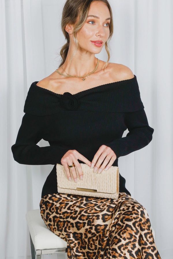 Off Shoulder Black Top