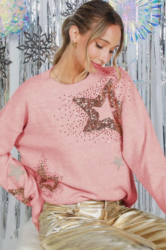 Star Sequin Sweater