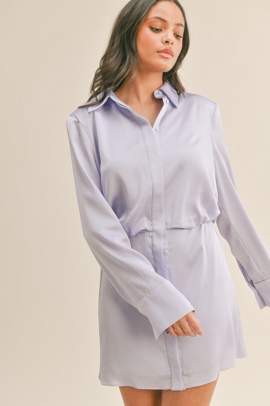 Bell Sleeve Button Down Dress