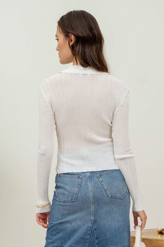 Cropped L/S Pullover