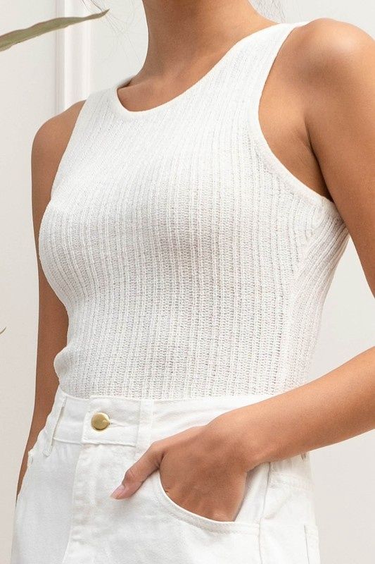 Round Neck Sweater Knit Tank