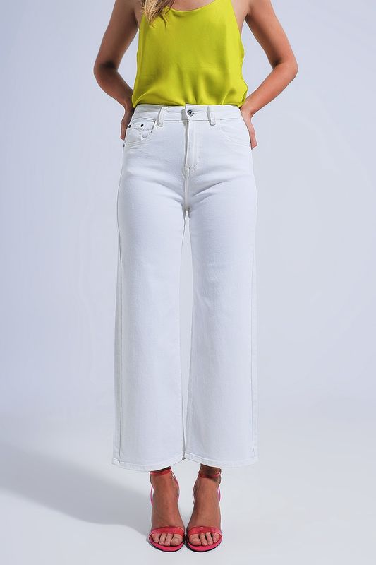 Cropped Wide Leg Denim