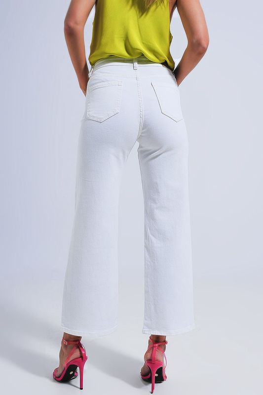 Cropped Wide Leg Denim