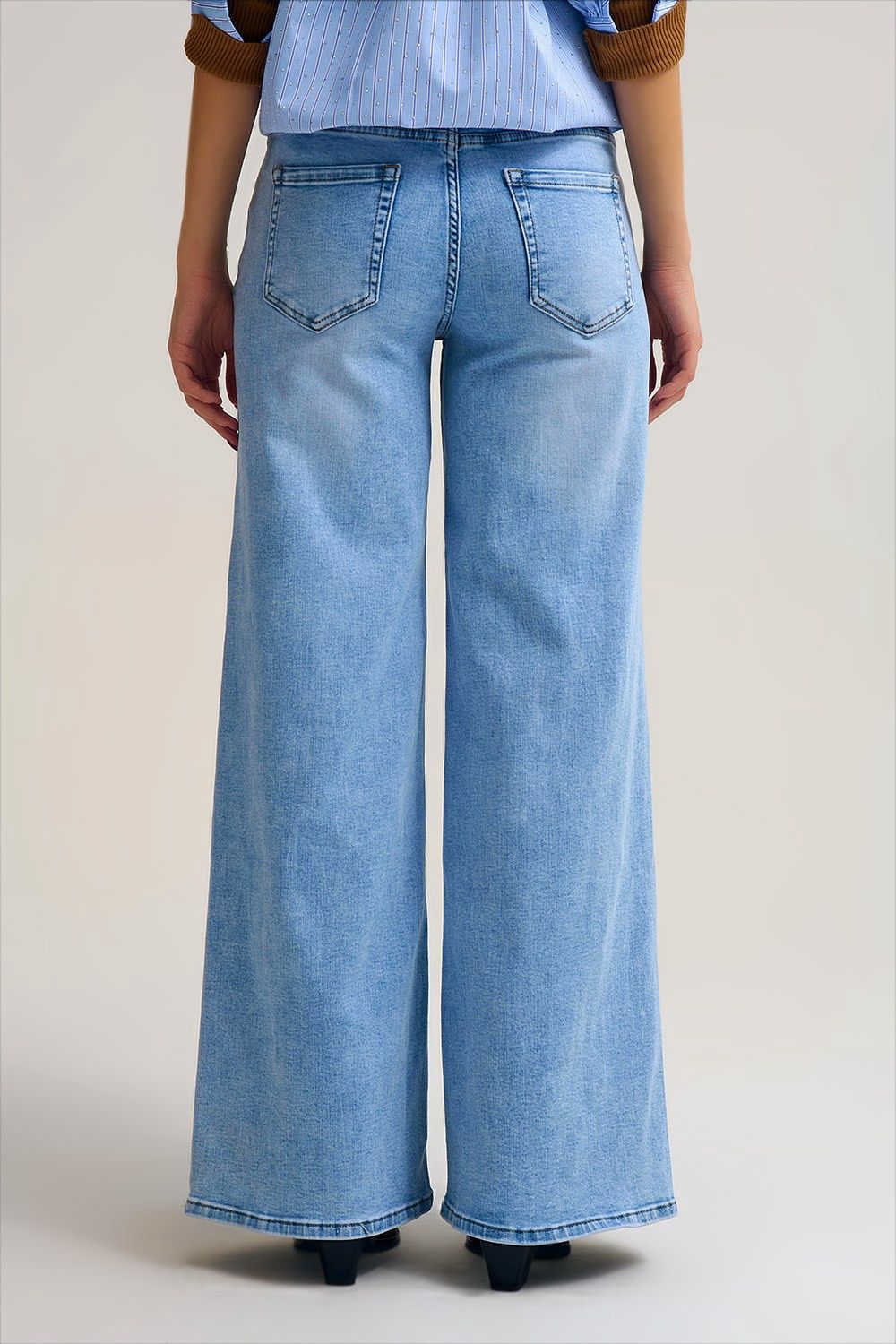 Light Denim Wide Leg Jean
