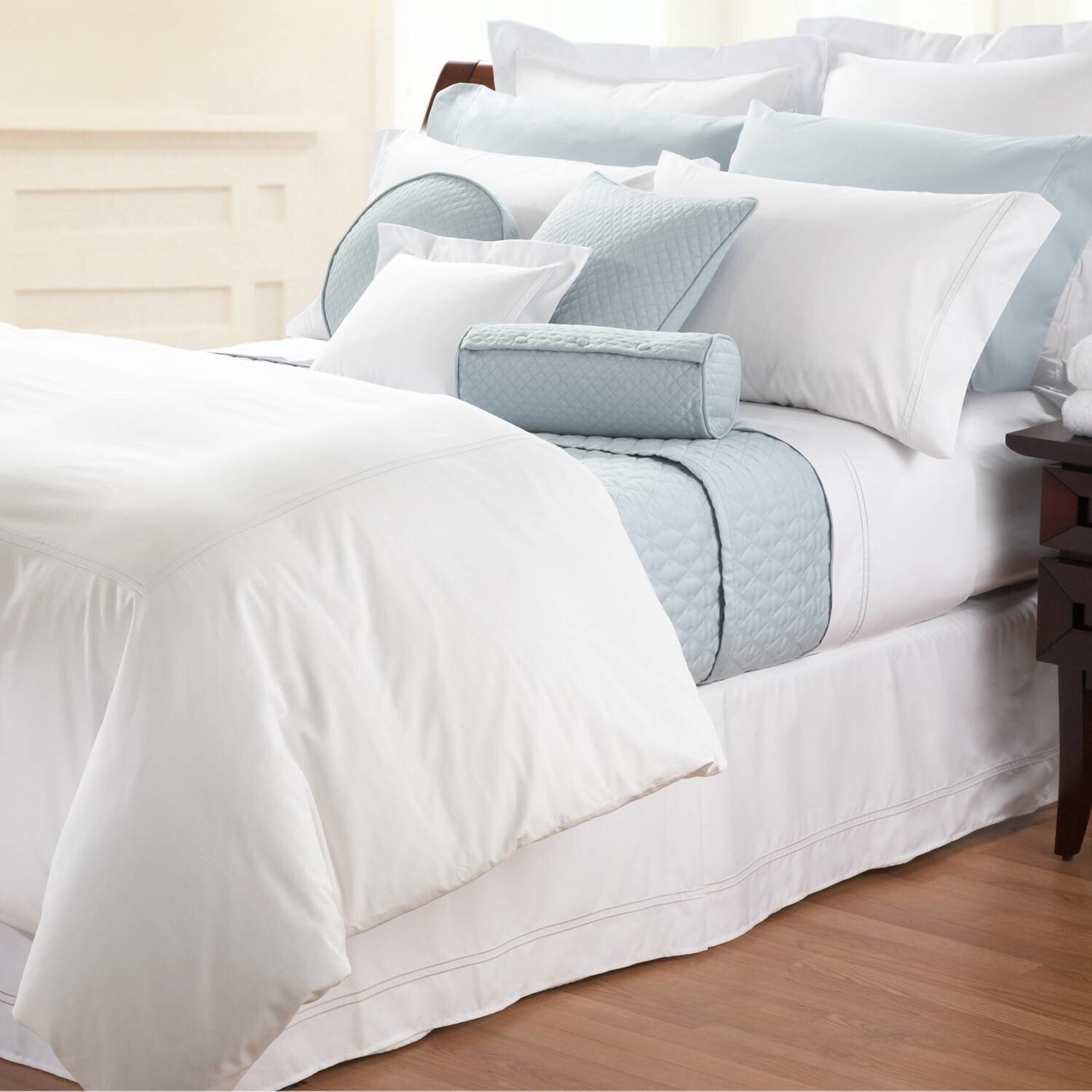 Bed Skirt Cuddledown Percale Deluxe Twin White