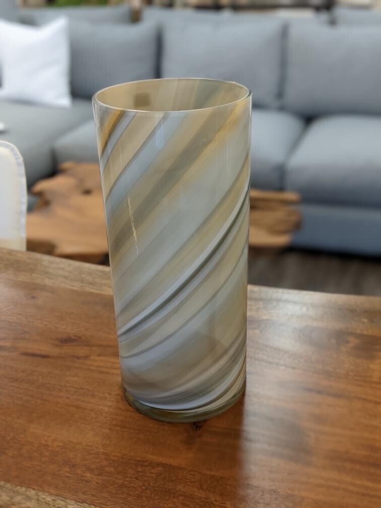 Vase T&T Swirl Large Grey