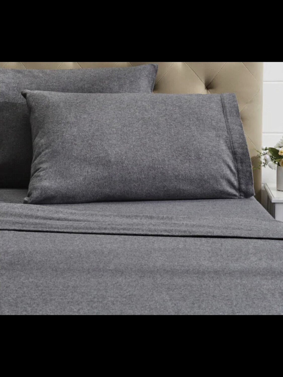 Sheets Dormisette Flannel Queen Grey Flat