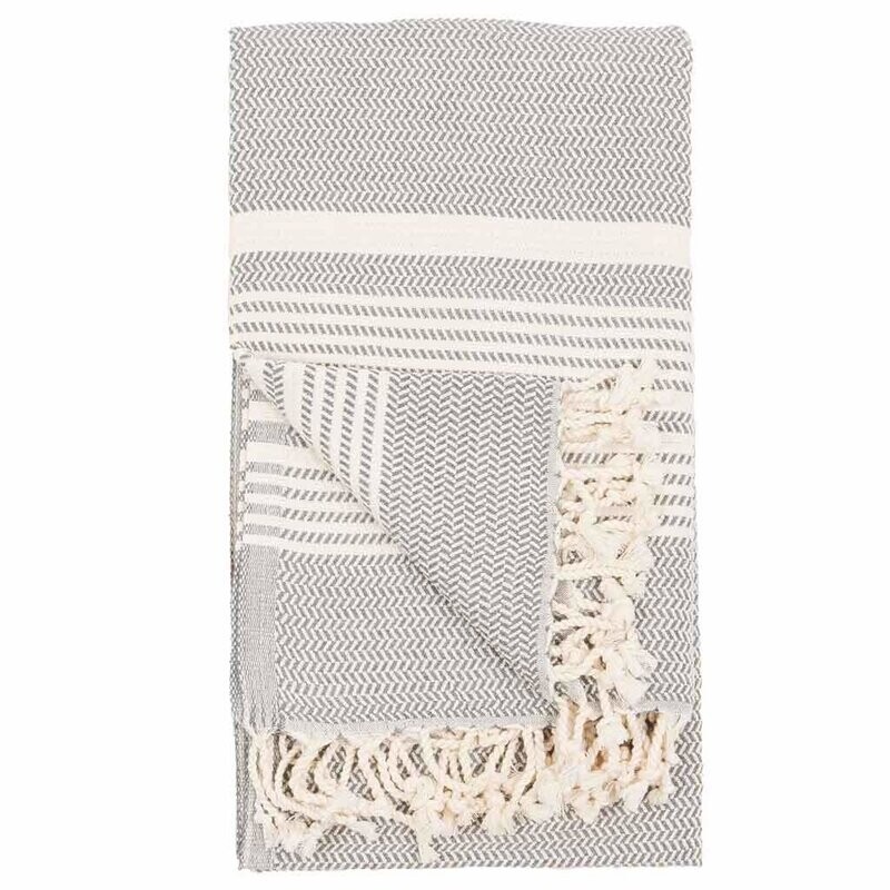 Turkish Towel Pokoloko Hasir Slate TTH10