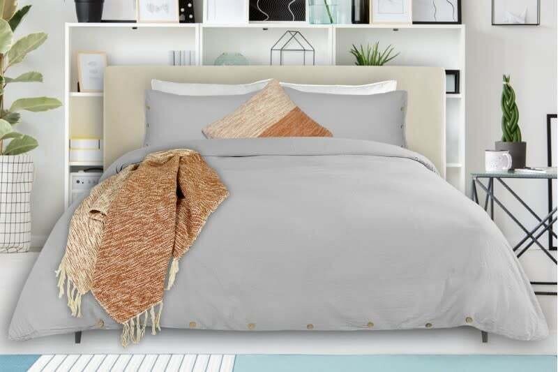 Duvet Cover RJS Coxen Stone Grey Queen w/ shams Duvet Cover RJS Coxen Stone Grey Queen w/ shams