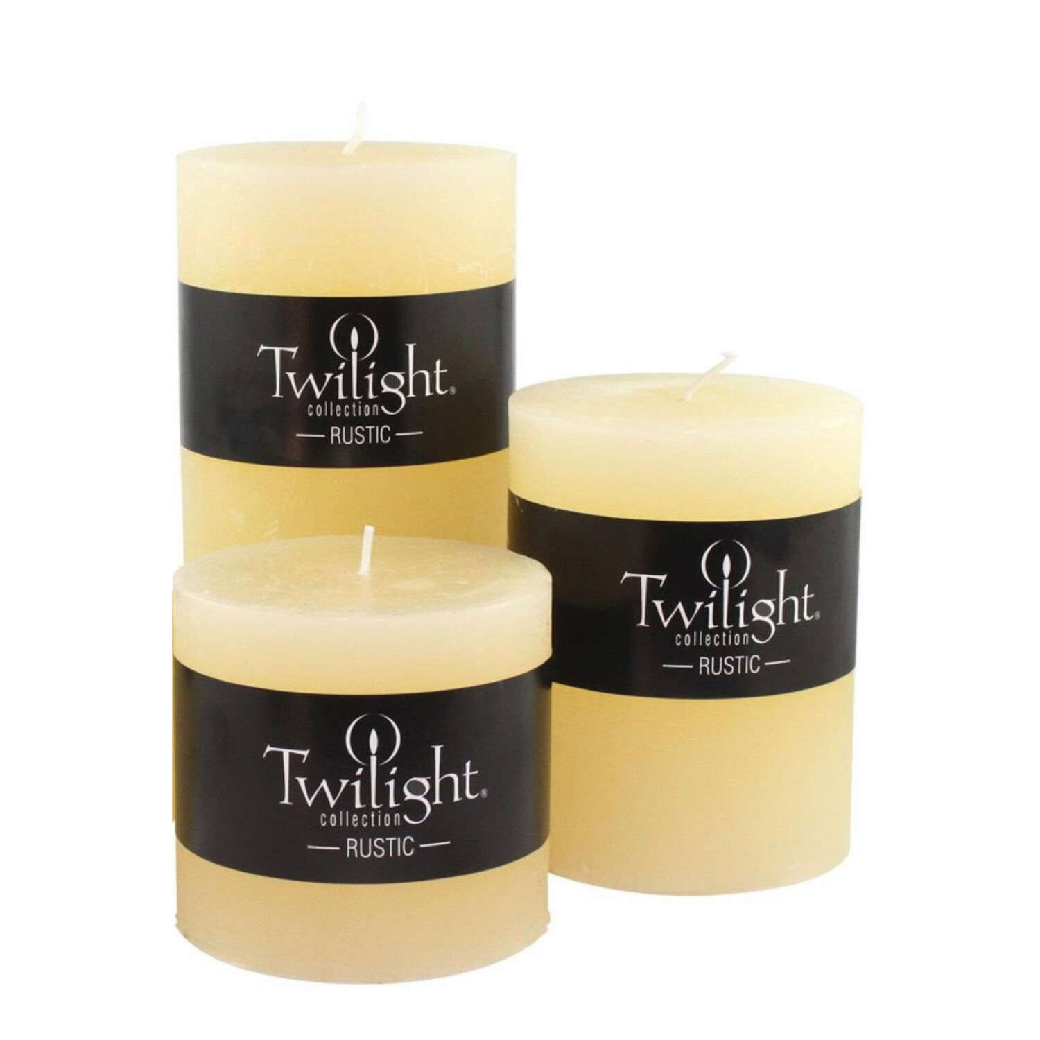 Candle OCD Rustic Pillar Ivory 3”x 3”