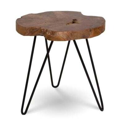 SIF Natura Hairpin Round Accent Table NAT-019