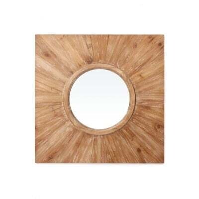 Mirror PC Wood Rayons Natural 26x26