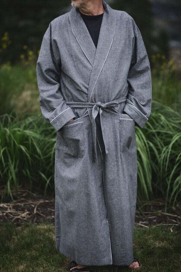 Robe Flannel Wulfing Luxur Grey Extra Small