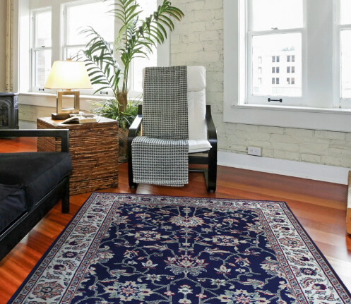 Rugs Avocado Artificial Silk 2’4 x 3’7 Majesty Navy