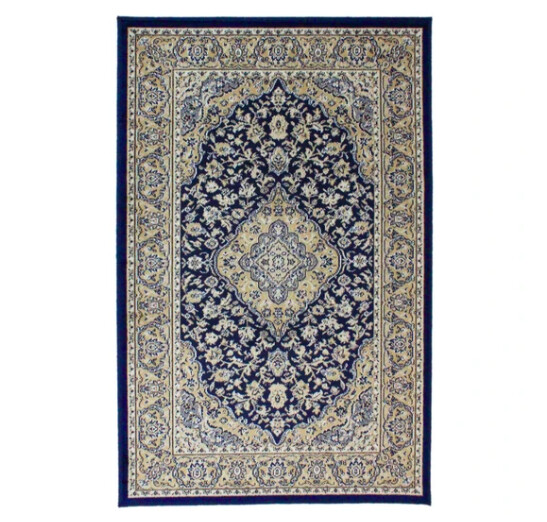 Rugs Avocado Artificial Silk 2'4 x 3'7 Kirman Navy