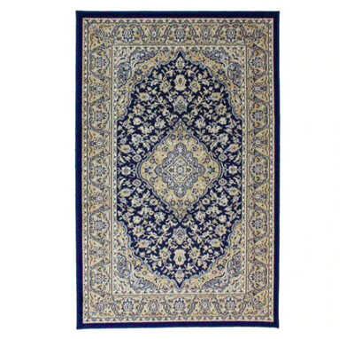 Rugs Avocado Artificial Silk 2'4 x 3'7 Kirman Navy