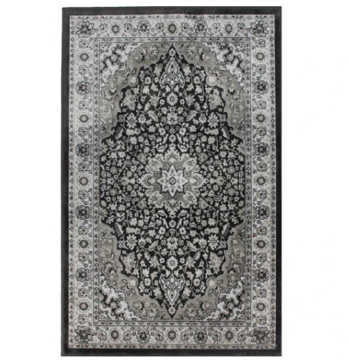 Rugs Avocado Artificial Silk 2'4 x 7'3  Kashan Anthracite