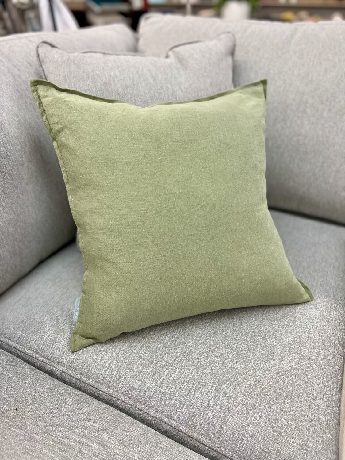 Cushions Daniadown French Linen Green Tea Toss 18 x 18