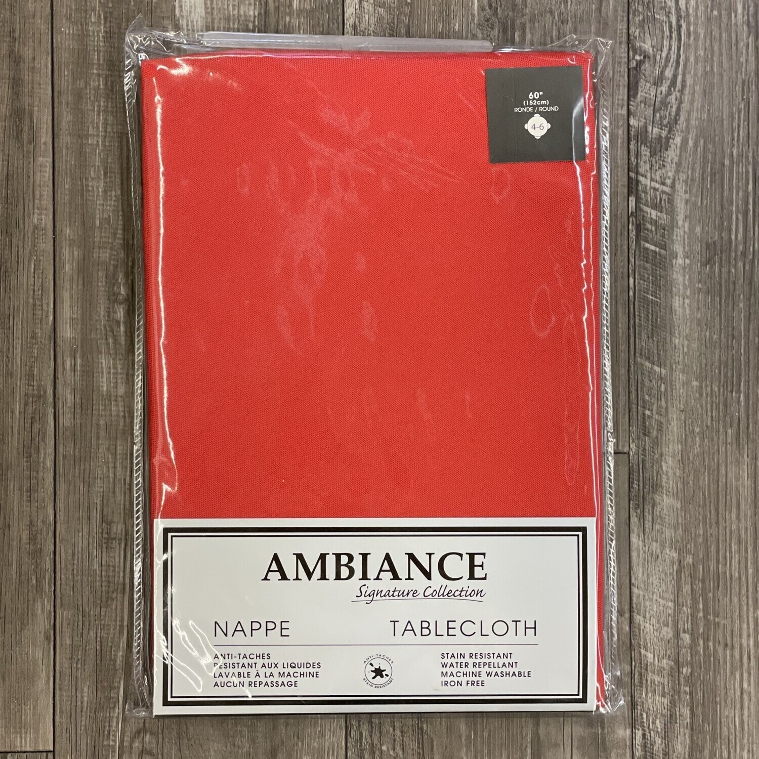 Table Cloth Tex Styles Soft Touch Red 60” x 144”