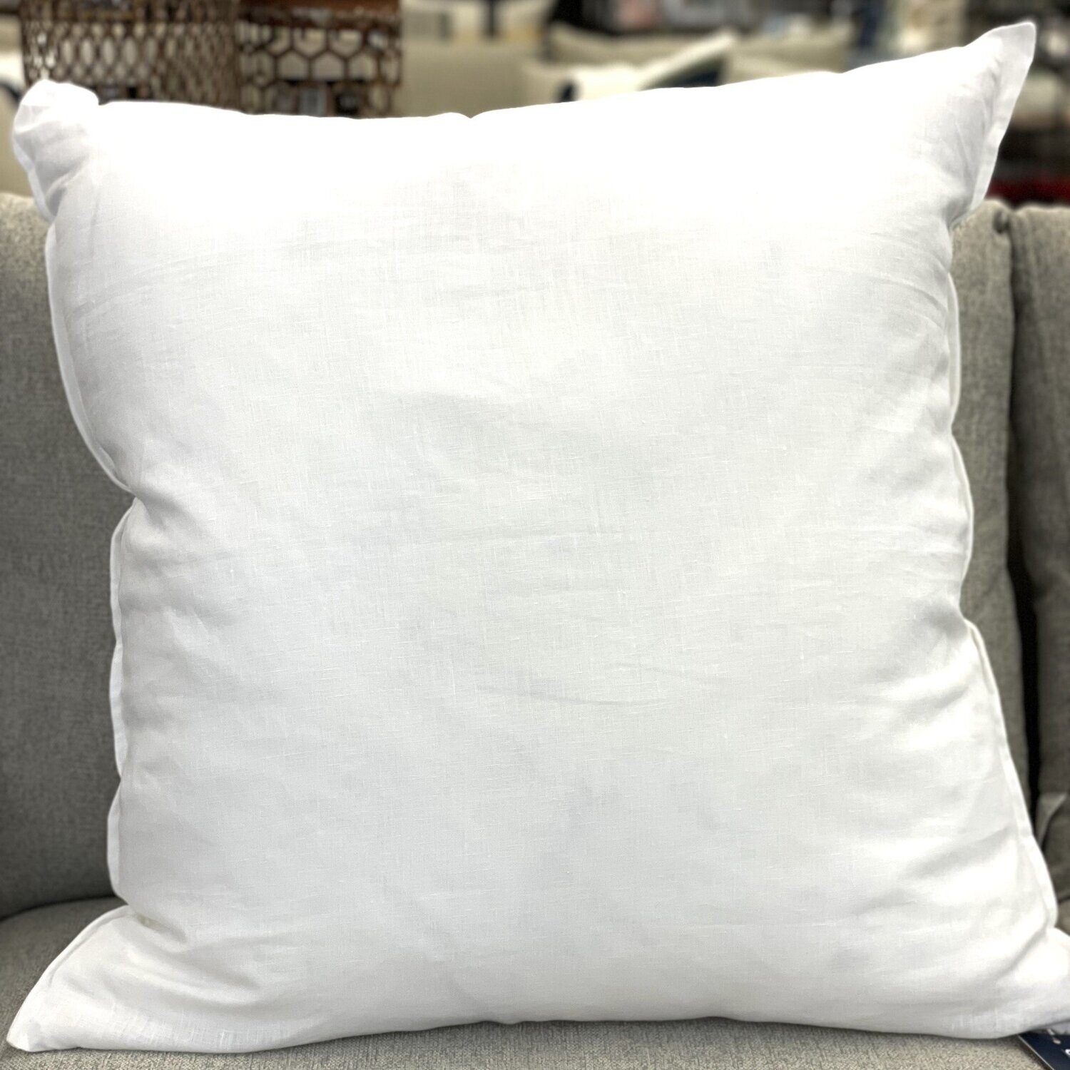 Cushions Daniadown French Linen White Euro 26 x 26