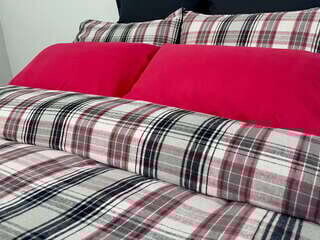 Duvet Cover Cuddledown Spencer King Flannel w / Pillow Cases