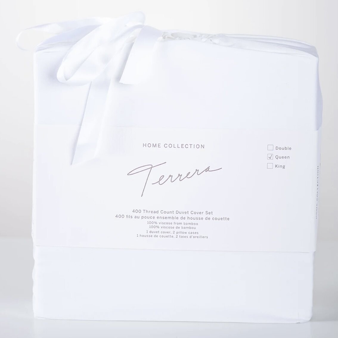 Sheets Set Terrera Bamboo Queen White