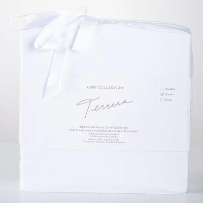 Sheets Set Terrera Bamboo Queen White