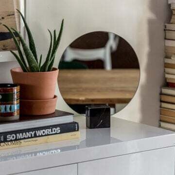 Mirror SIF Moon Marble Black ALF-002
