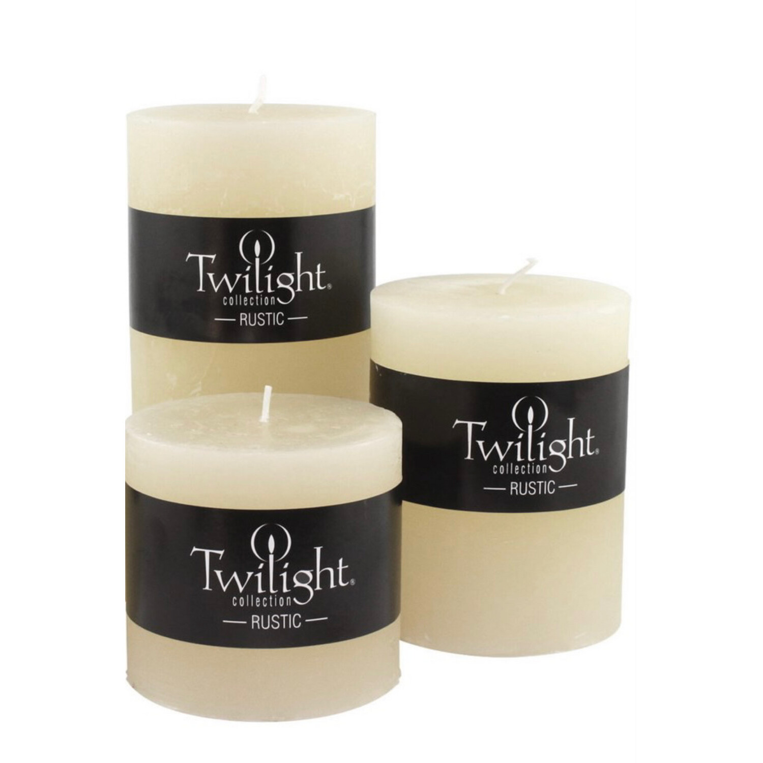 Candle OCD Rustic Pillar Off White 3”x 3”