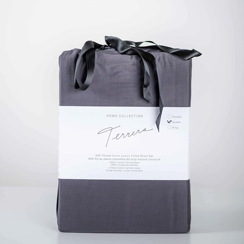 Sheets Set Terrera Bamboo King Charcoal